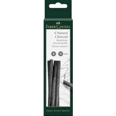 Afbeelding van houtskool Faber Castell Pitt Monochrome 6 11 mm op blister