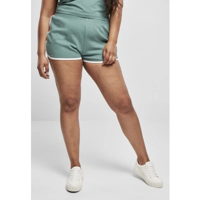 Afbeelding van Urban Classics Organic Interlock Retro HOT Shorts, Dames, Maat: 30, Paleleaf/white