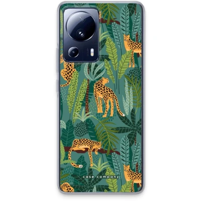 Afbeelding van Case Company® hoesje geschikt voor Xiaomi 13 Lite Luipaard 2 Soft Cover Telefoonhoesje Bescherming aan alle Kanten en Schermrand