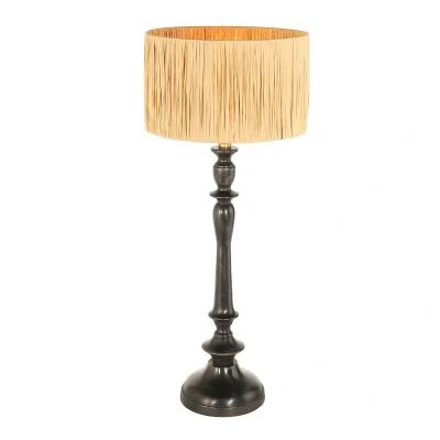 Afbeelding van Steinhauer tafellamp Bois zwart metaal 30 cm E27 fitting 3766ZW