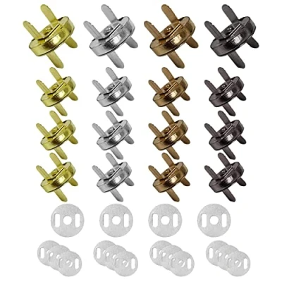 Afbeelding van 16 stuks magnetische knopen van metaal voor kleding, tassen, bagage, knutselen