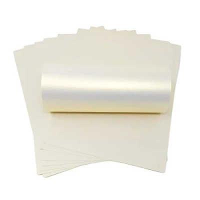 Afbeelding van Syntego 10 vellen dubbelzijdig decoratief karton, mat ivoor, goud, parelmoer nevel, A4, 300 g/m²