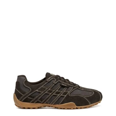 Afbeelding van Geox U Snake U55MNB 022EK C6006 Sneakers voor heren, leer, bruin, Dk Brown, 43 EU