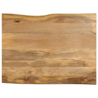 Afbeelding van Tafelblad met natuurlijke rand 100x80x2,5 cm massief mangohout
