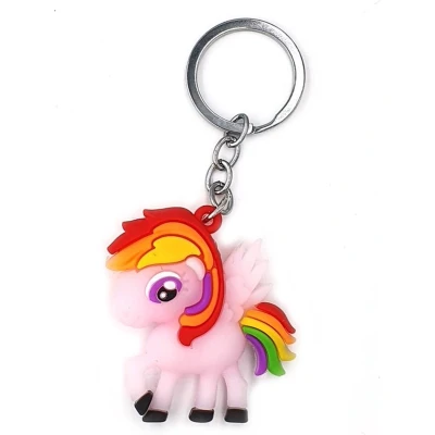 Afbeelding van *** Rainbow Kinder Sleutelhanger Eenhoorn Unicorn Siliconen Regenboog Uitdeelcadeau Feestje Meisjes/Jongens van Heble®