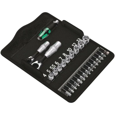 Image de WERA Kraftform Kompakt Zyklop Mini 2 Jeu de cliquets et douilles 27 pièces dans une mallette 05135918001