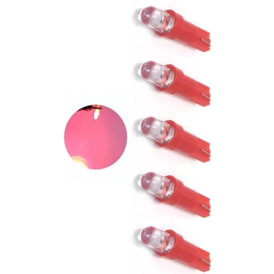 Afbeelding van Auto LEDlamp 5x autoverlichting LED T5 kleur rood 12V DC