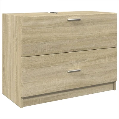 Afbeelding van Wastafelkast 78x37x59 cm bewerkt hout sonoma eikenkleurig