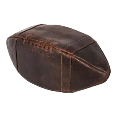Afbeelding van Mad Monkey American Football design Toilettas, Echt Lederen Geschenken voor Mannen, NFL Fan Artikel, Hoge Kwaliteit Bruin, 27,5, Voetbal