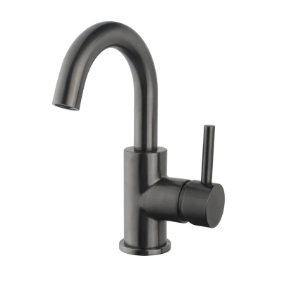 Afbeelding van Wiesbaden Caral opbouw wastafelkraan met draaibare uitloop gunmetal