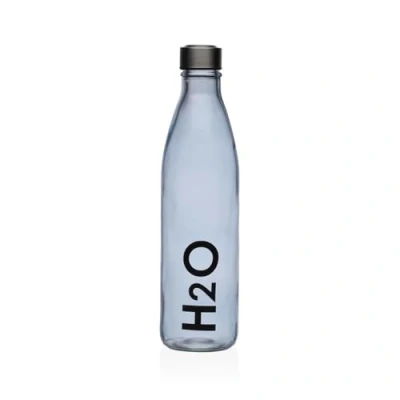 Afbeelding van Waterfles Versa Blauw Glas Aluminium 1 L 8 x 31 cm