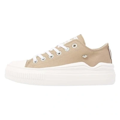 Afbeelding van British Knights KAYA FLOW Sneakers laag, Dames, Maat: 38, Taupe Katoen