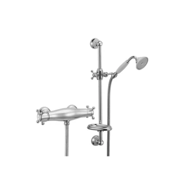 Afbeelding van Huber Victorian Thermostatische Douchekraan met glijstangset Brons VTS0101027