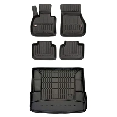 Afbeelding van M MOTOS Rubberen vloermat en kofferbakmat set voor BMW X1 F48 sinds 2015. Verbeter je reiscomfort met 3D antislip automat vloermatten alle weersomstandigheden, bescherming