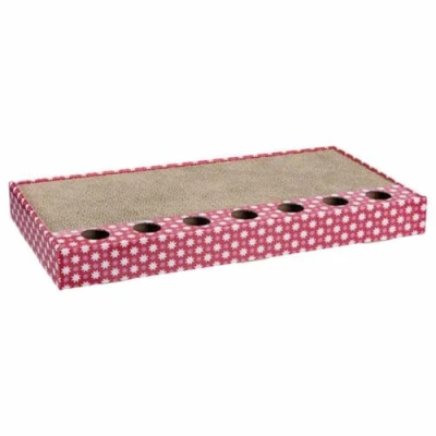 Afbeelding van Trixie Krabplank Karton Met Balletjes Roze
