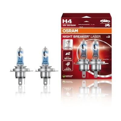 Afbeelding van OSRAM 4062172387477 Halogeenlamp Night Breaker Laser Next Generation H4 60/55 W 12 V