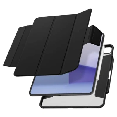 Afbeelding van Spigen Hoes Geschikt voor Apple iPad Pro 13 (2024) Air Skin Book Cover Zwart