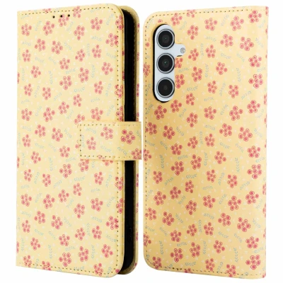 Afbeelding van imoshion Hoesje Geschikt voor Samsung Galaxy A35 Design Bookcase smartphone Sunny Yellow Petite Flowers
