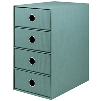 Afbeelding van Rössler Papier 1524452384 S.O.H.O. opbergdoos met 4 laden, greepgat, voor DIN A5, opaal, 320 x 175 250 mm, 1 stuk