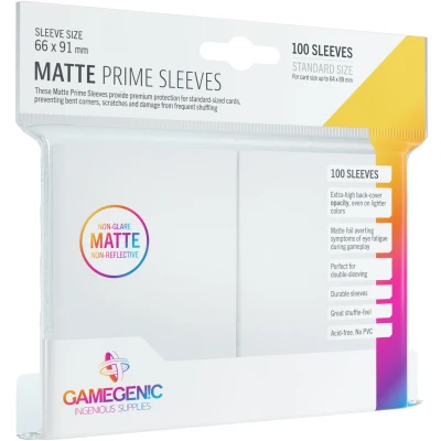 Afbeelding van Gamegenic Sleeves Matte Prime White (100 stuks)