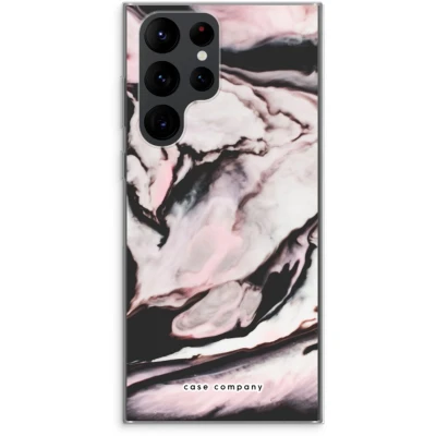 Afbeelding van Case Company® hoesje geschikt voor Samsung Galaxy S22 Ultra Roze stroom Soft Cover Telefoonhoesje Bescherming aan alle Kanten en Schermrand