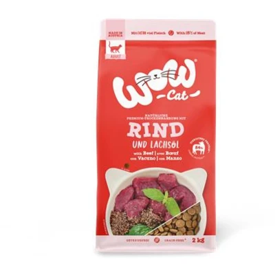 Afbeelding van 2x2kg WOW Cat Adult met rundvlees droogvoer voor katten