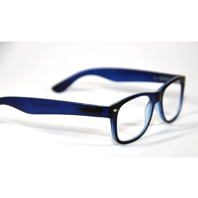 Afbeelding van Melleson Optics Leesbril Wayfarer Mat Blauw +3.00