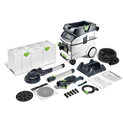 Afbeelding van FESTOOL LHS 2 225 EQI / CTM 36 SET PLANEX langnekschuurmachine met ledlicht en stofzuiger 578425