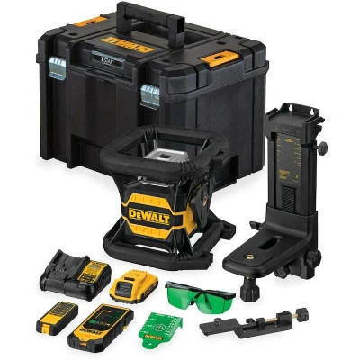 Afbeelding van DEWALT DCE080D1GS QW 18V XR accu rotatielaser groen met tool connect (bluetooth) functie in TSTAK (1x 2,0Ah + lader)