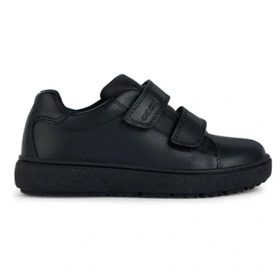 Afbeelding van Geox J Theleven Sneakers laag voor kinderen, Maat: 40, Black Leer en textiel