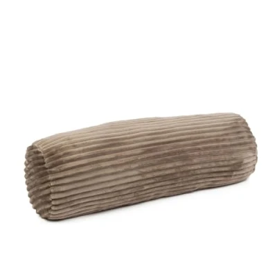 Afbeelding van Gözze Zachte corduroy kussenrol, ideaal als neksteun, 70 x 22 cm, bessen