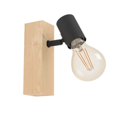 Afbeelding van EGLO Townshend 3 Spot E27 16,5 cm Bruin/Zwart