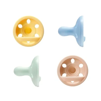 Afbeelding van Tommee Tippee borstachtige fopspeen op huid lijkende textuur symmetrisch orthodontisch ontwerp BPA vrij 0 6 maanden verpakt per 4 fopspenen