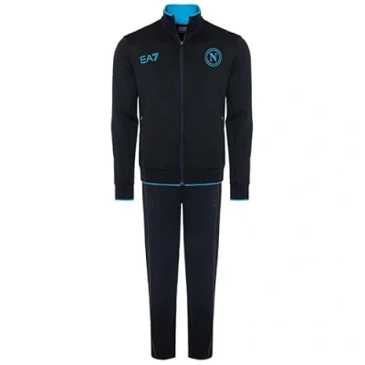 Afbeelding van SSC Napoli Wintertrainingspak blauw, EA7, officieel product, ritssluiting, stijlvol SSCN logo, XL