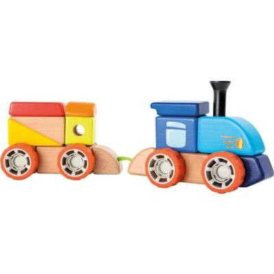 Afbeelding van Houten trein bouwset