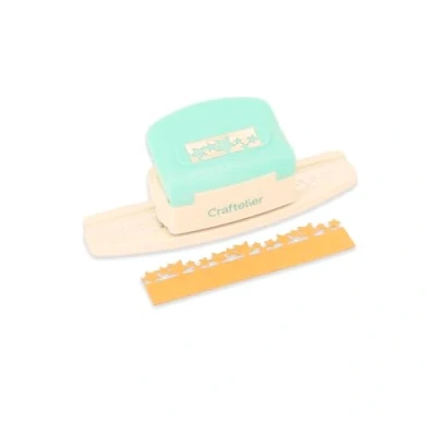 Afbeelding van Craftelier Drukhefboomperforator voor het maken van decoratieve sterranden op papier en karton, ideaal scrapbooking knutselwerk