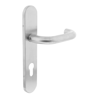 Afbeelding van Intersteel Deurkruk Rond op schild profielcilindergat 72 mm rvs geborsteld