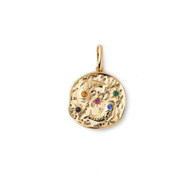 Afbeelding van SINGULARU hanger Zodiac Organic Colours van 18kt verguld zilver te combineren met halsketting sieraden voor dames, goudkleurig