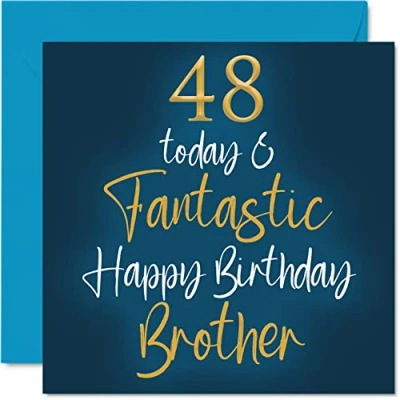 Afbeelding van Fantastische verjaardagskaart voor broer 48 Today &amp; Fantastic 145 mm x