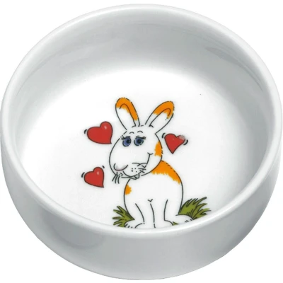 Afbeelding van Flamingo Konijnenaccessoire Voederbak 11 cm Wit
