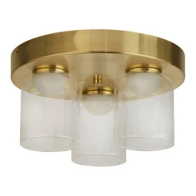 Afbeelding van LED plafondlamp Highball, messingkleurig, IP44, glas