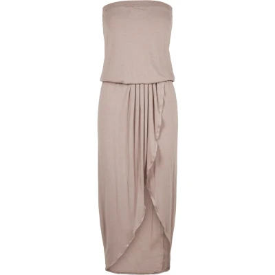 Afbeelding van Urban Classics Ladies Viscose Bandeau Dress Maxijurk, Dames, Maat: XXL, Duskrose
