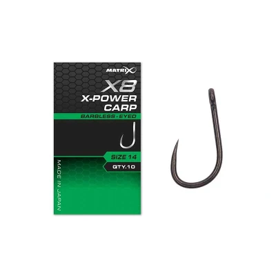 Afbeelding van Matrix Haken X8 X Power Carp Barbless / Eyed