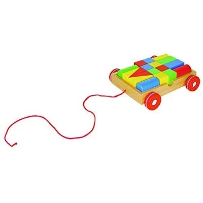 Image de Goki 2041721 jeu de construction tirer panier avec 18 blocs