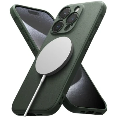 Afbeelding van Ringke beschermhoes compatibel met iPhone 15 Pro [Onyx magnetisch] magnetisch, antislip, schokbestendig, flexibele bescherming, ultradun, duurzame bumper voor Pro, accessoires