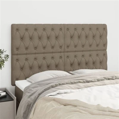 Afbeelding van vidaXL Hoofdborden 4 st 72x7x78/88 cm stof taupe