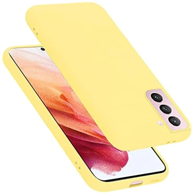 Afbeelding van Cadorabo Hoesje geschikt voor Samsung Galaxy S21 5G in LIQUID GEEL Beschermhoes gemaakt van flexibel TPU silicone Case Cover