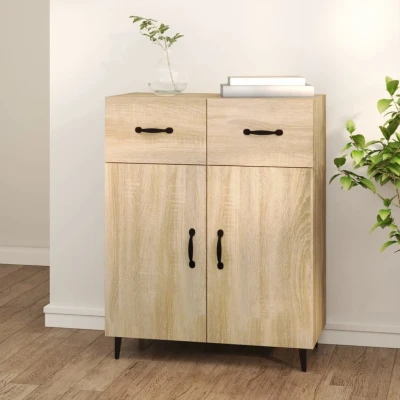 Afbeelding van Dressoir 69,5x34x90 cm bewerkt hout sonoma eikenkleurig