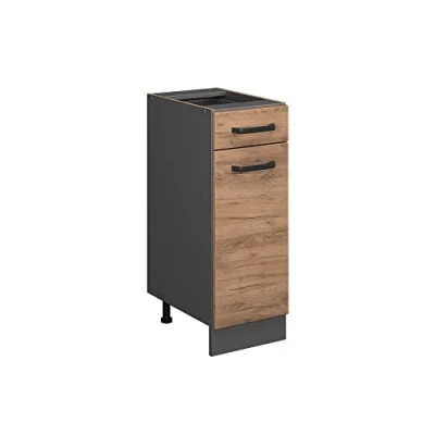 Afbeelding van Vicco Keukenonderkast R Line, Krachtige eik goud/Antraciet, 30 cm zonder werkblad