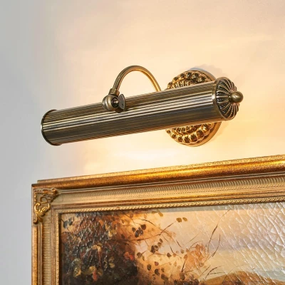 Afbeelding van Lindby Wandlamp 2lichts metaal H: 14.5 cm E14 oud messing